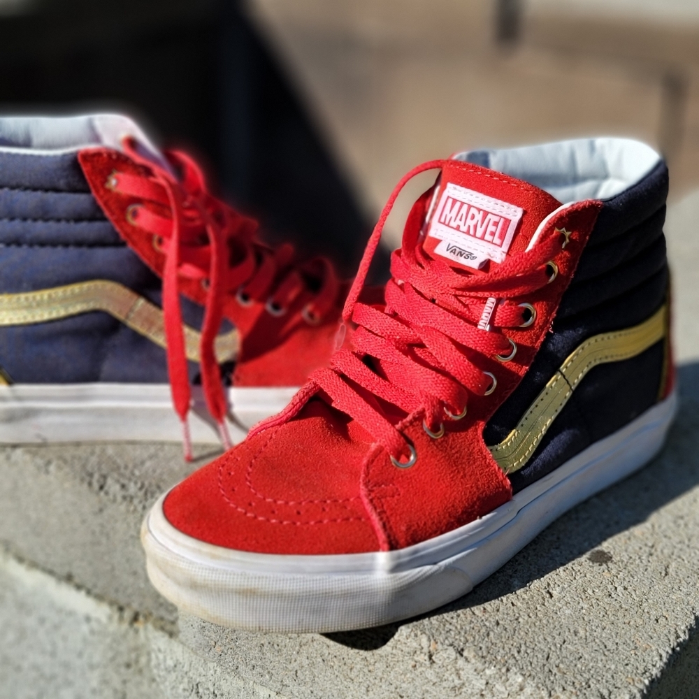 Captain Marvel Themed Vans